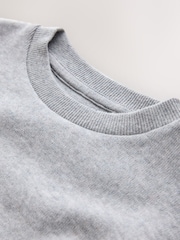 Grey Cosy Rib Fitted Waist Top (3-16yrs) - Image 7 of 8