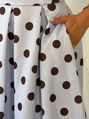 Girl In Mind White Danni Strapless Bandeau Midi Spot Dress - Image 5 of 5