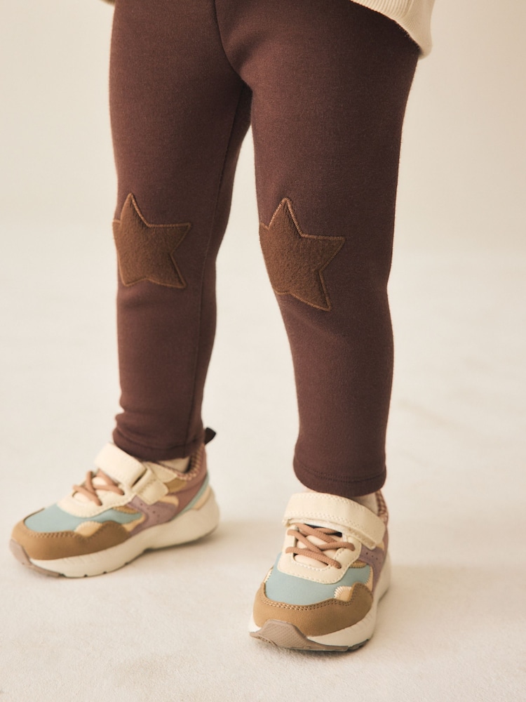 Chocolate Brown Cosy Fleece Lined Leggings (3mths-7yrs) - Image 1 of 7