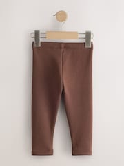 Chocolate Brown Cosy Fleece Lined Leggings (3mths-7yrs) - Image 5 of 7