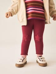 Dark Red Cosy Fleece Lined Leggings (3mths-7yrs) - Image 1 of 8