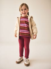 Dark Red Cosy Fleece Lined Leggings (3mths-7yrs) - Image 2 of 8
