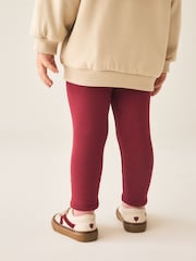 Dark Red Cosy Fleece Lined Leggings (3mths-7yrs) - Image 3 of 8