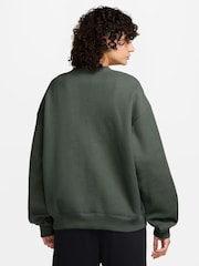 Camo Zeleno - Nike Studio Fleece predimenzionirana majica Okrugli izrez - Slika 2 od 3