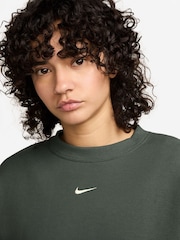Camo Zeleno - Nike Studio Fleece predimenzionirana majica Okrugli izrez - Slika 3 od 3