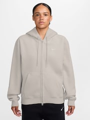 Nike Cream Studio Fleece Plush Full-Zip Hoodie - Image 1 of 3