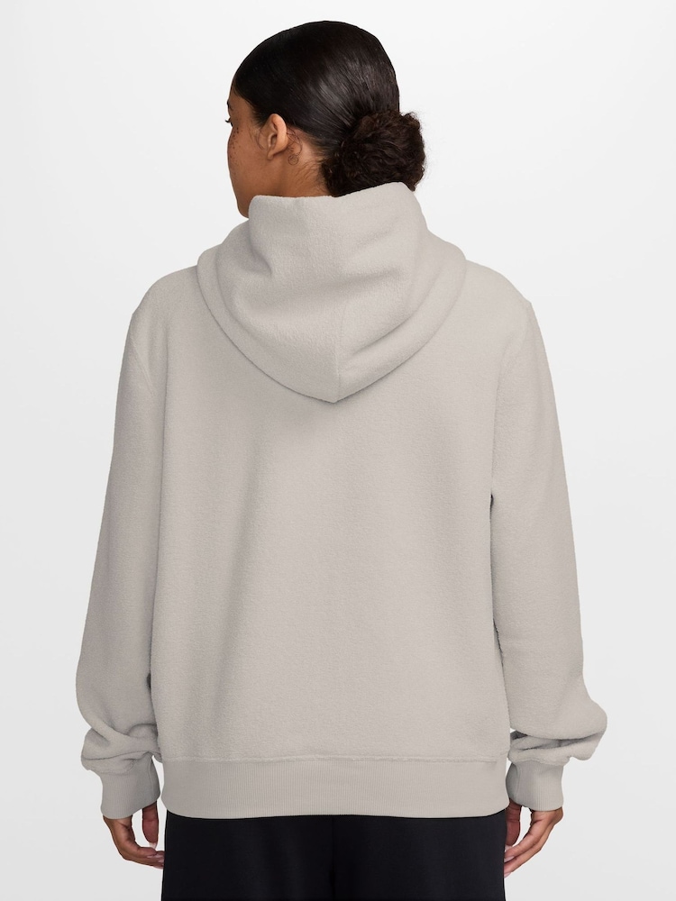 Nike Cream Studio Fleece Plush Full-Zip Hoodie - Image 2 of 3 Nike Cream Studio Fleece Plush Full-Zip Hoodie - Image 2 of 3
