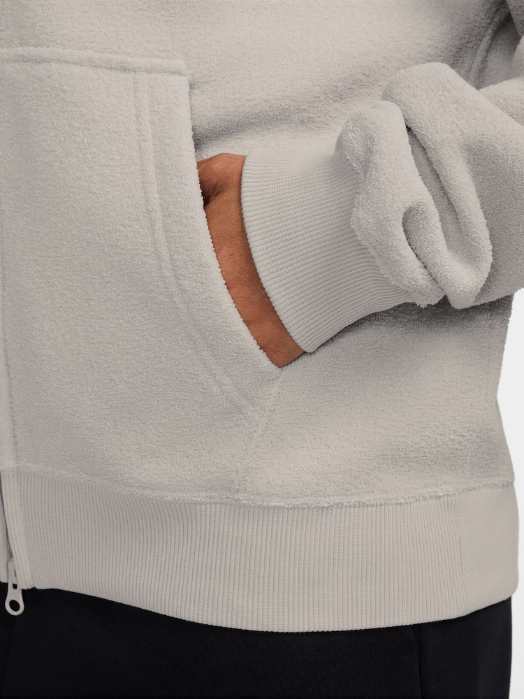 Nike Cream Studio Fleece Plush Full-Zip Hoodie - Image 3 of 3 Nike Cream Studio Fleece Plush Full-Zip Hoodie - Image 3 of 3