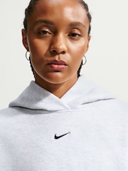 Nike Birch White Studio Fleece Oversized Hoodie - Image 5 of 5
