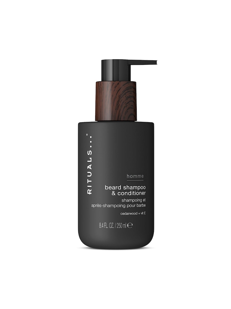 Rituals Homme Beard Shampoo & Conditioner Cedar Wood + Vitamin E 250ml - Image 1 of 5 Rituals Homme Beard Shampoo & Conditioner Cedar Wood + Vitamin E 250ml - Image 1 of 5
