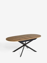 Dark Natural Bronx 6 to 8 Seater Extending Dining Table - Image 10 of 11