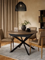 Dark Natural Bronx 4 to 6 Seater Extending Dining Table - Image 13 of 19