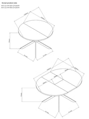 Dark Natural Bronx 4 to 6 Seater Extending Dining Table - Image 3 of 19