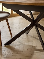 Dark Natural Bronx 4 to 6 Seater Extending Dining Table - Image 6 of 19