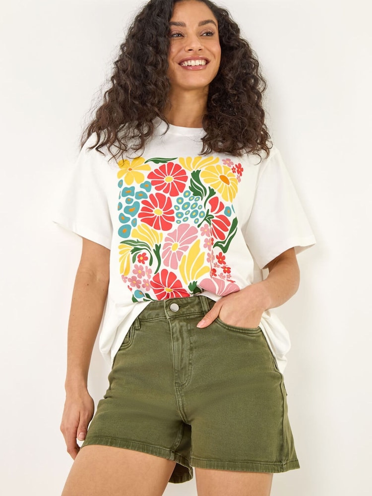 Roman Green Denim Shorts - Image 2 of 5