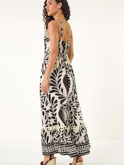 Roman Black Abstract Twist Maxi Dress - Image 2 of 5