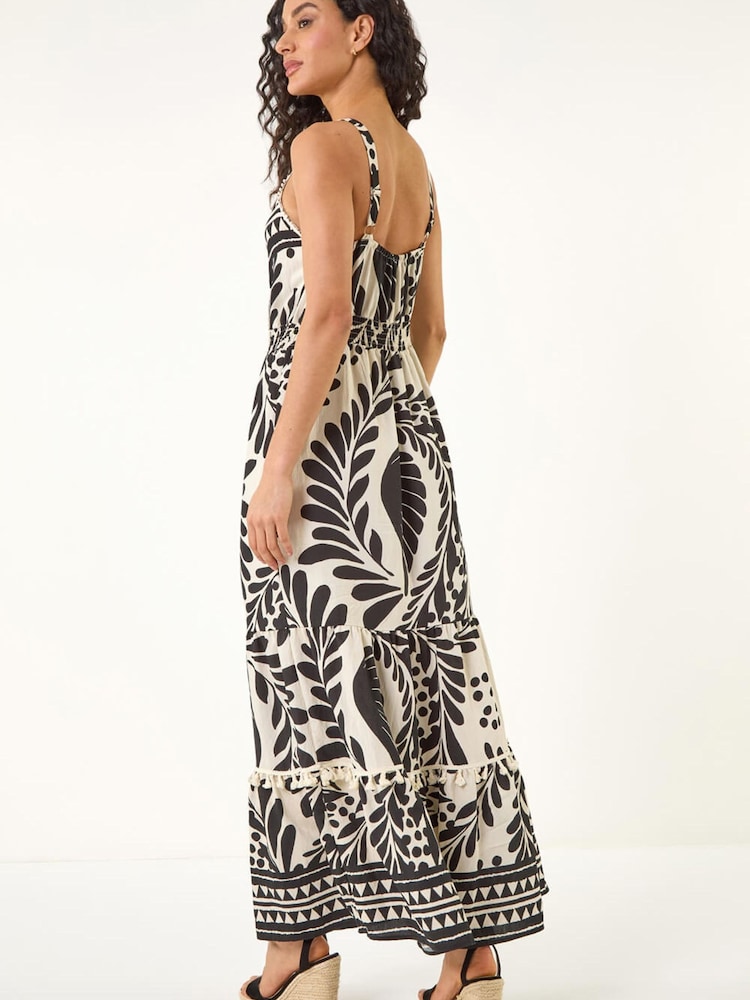Roman Black Abstract Twist Maxi Dress - Image 2 of 5