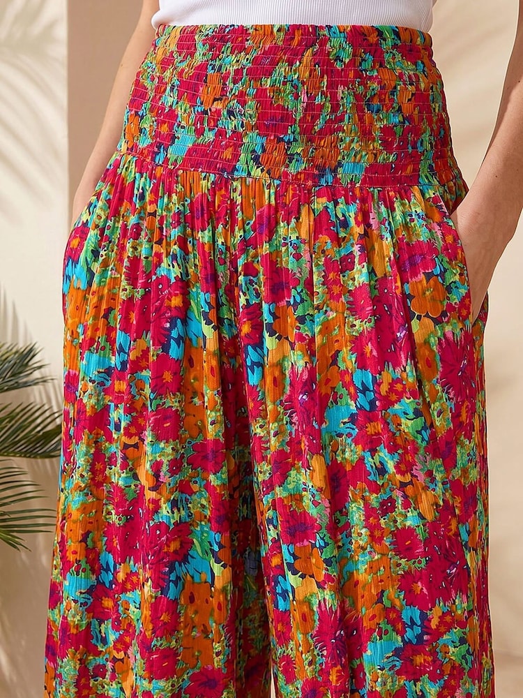 Roman Red Abstract Palazzo Trousers - Image 4 of 4 Roman Red Abstract Palazzo Trousers - Image 4 of 4