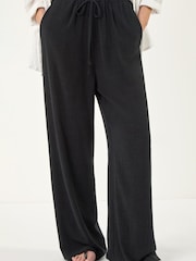 Roman Black Linen Blend Wide Leg Trousers - Image 4 of 5