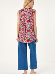 Roman Floral Pintuck Vest Top - תמונה 3 מתוך 5