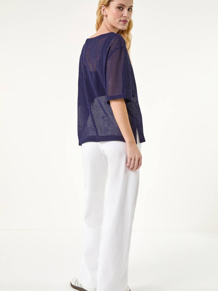 Roman Oversized Textured Stretch Top - Afbeelding 2 van 5