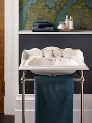 Christy Navy Luxe Heavyweight 100% Turkish Cotton Towel - Image 2 of 4