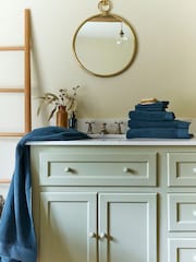 Christy Navy Luxe Heavyweight 100% Turkish Cotton Towel - Image 3 of 4