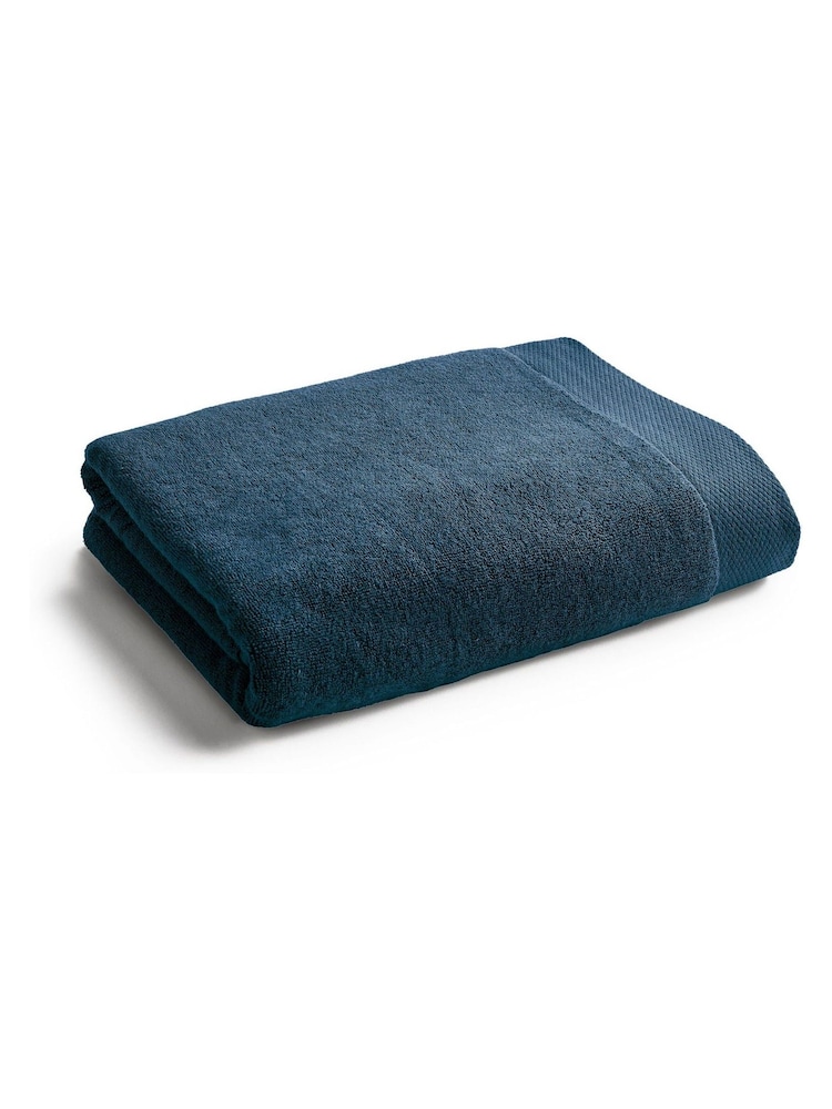 Christy Navy Luxe Heavyweight 100% Turkish Cotton Towel - Image 4 of 4