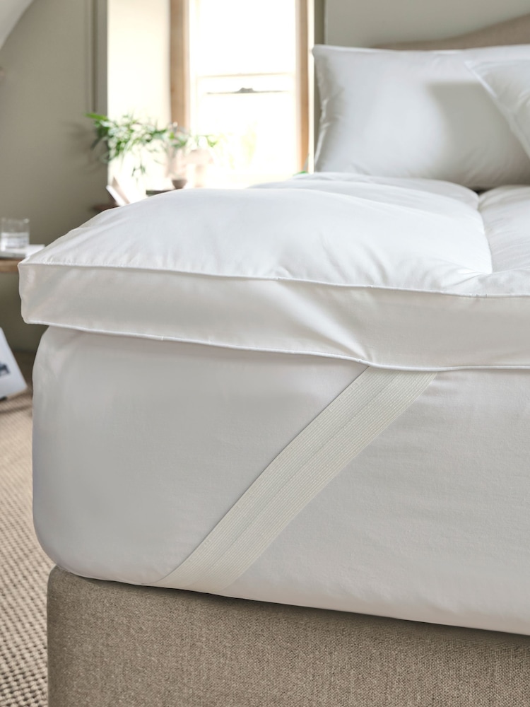 Christy White Cloud Loft Down-Like 5cm Mattress Topper - Image 1 of 4