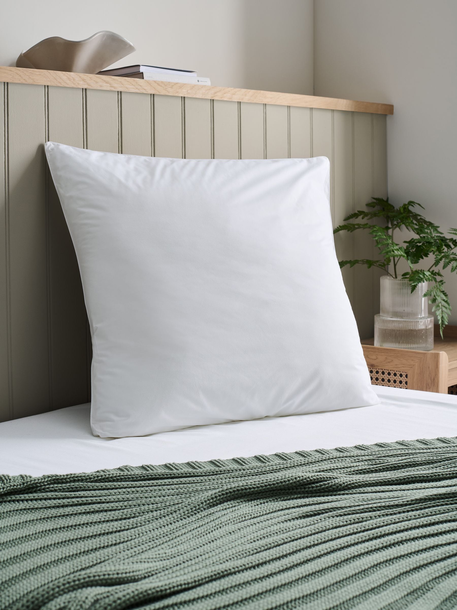 Christy Unisex White 'Cloud Loft' Luxurious Micro Loft Medium Firm Square Pillow In - Image 2