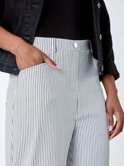 Roman Black Stripe Wide Leg Stretch Trousers - Image 5 of 5