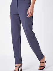 Roman Grey Long Straight Leg Stretch Trousers - Image 1 of 5