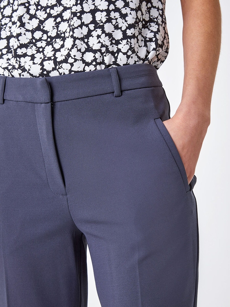 Roman Grey Long Straight Leg Stretch Trousers - Image 5 of 5
