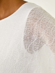Roman White Mesh Bubble Hem Top - Image 5 of 5