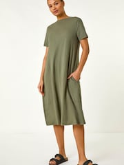 Roman Relaxed T-Shirt Stretch Dress - Image 1 of 5