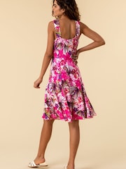 Roman Kleid mit Stretch-Einsatz und tropischem Blumenprint - Bild 3 von 4