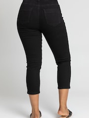Roman Black Petite Stretch Crop Denim Leggings - Image 2 of 4