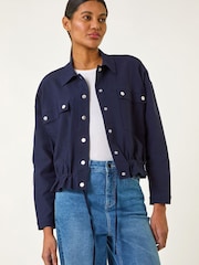Roman Blue Utility Collared Pocket Jacket - Image 1 of 5