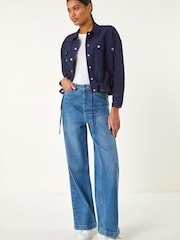 Roman Blue Utility Collared Pocket Jacket - Image 3 of 5