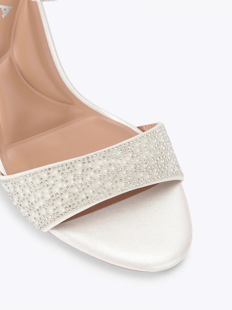Carvela Off White Pearl Standard Fit Kianni Sandals - Image 5 of 5 Carvela Off White Pearl Standard Fit Kianni Sandals - Image 5 of 5