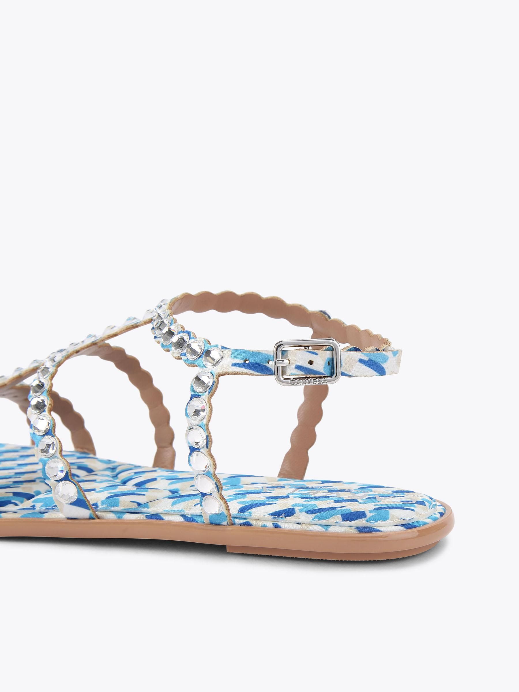 Buy Carvela Blue Confetti Flat Sandals from the Next UK online shop