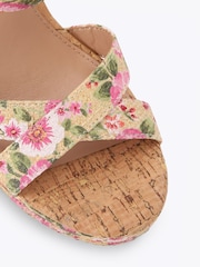 Carvela Pink Verona Wedge Sandals - Image 4 of 4