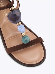Carvela Brown Sorrento Gem Flat Sandals - Image 3 of 4