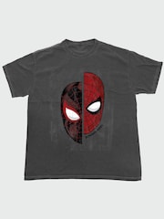 Brands In Grey Marvel Spider-Man Miles Morales Face T-Shirt - Image 3 of 5