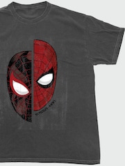 Brands In Grey Marvel Spider-Man Miles Morales Face T-Shirt - Image 4 of 5