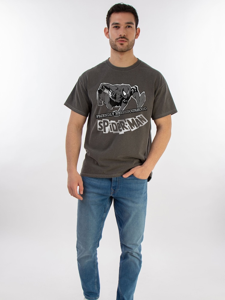 Brands In Black Marvel Spider-Man Friendly T-Shirt - Image 2 of 5 Brands In Black Marvel Spider-Man Friendly T-Shirt - Image 2 of 5