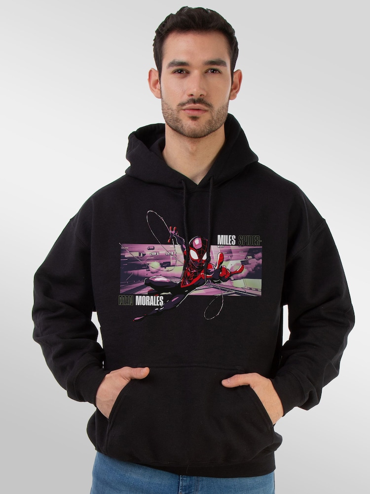 Brands In Black Marvel Spider-Man Miles Morales Hoodie - Image 1 of 5