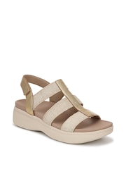 Vionic Gold Sabrina Wide Fit Arch Support Strappy Sandals - Image 3 of 7