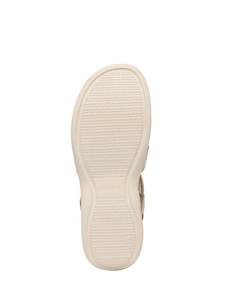 Vionic Gold Sabrina Wide Fit Arch Support Strappy Sandals - Image 7 of 7 Vionic Gold Sabrina Wide Fit Arch Support Strappy Sandals - Image 7 of 7
