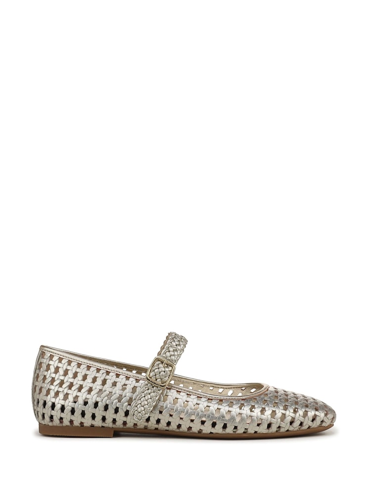 Vionic Gold Alameda Woven Arch Support Mary Janes Shoes - Image 1 of 7